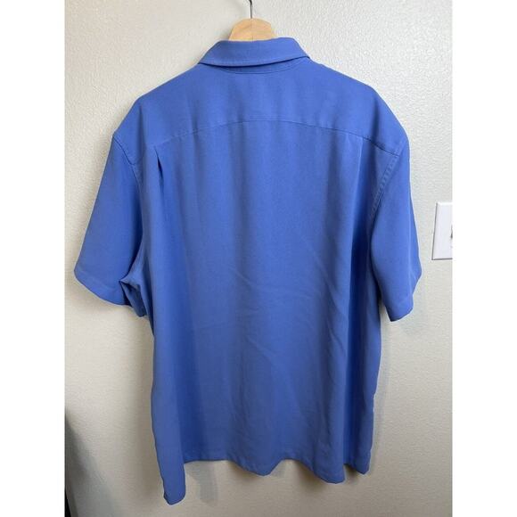 UPS Lands' End Mens Polo Shirt XXL Blue 100% Polyester Short Sleeve Work Uniform - Picture 2 of 6